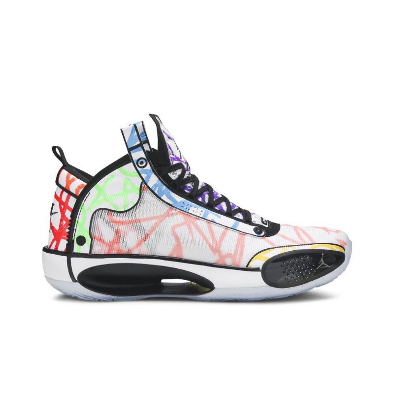 Air Jordan 34 Zion Williamson Hvid Flerfarvede Sko Herre