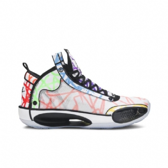 Air Jordan 34 Zion Williamson Hvid Flerfarvede Sko Herre