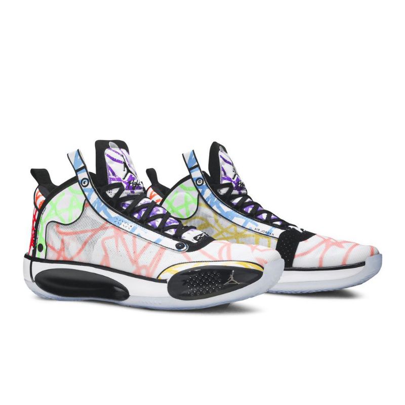 Air Jordan 34 Zion Williamson Hvid Flerfarvede Sko Herre