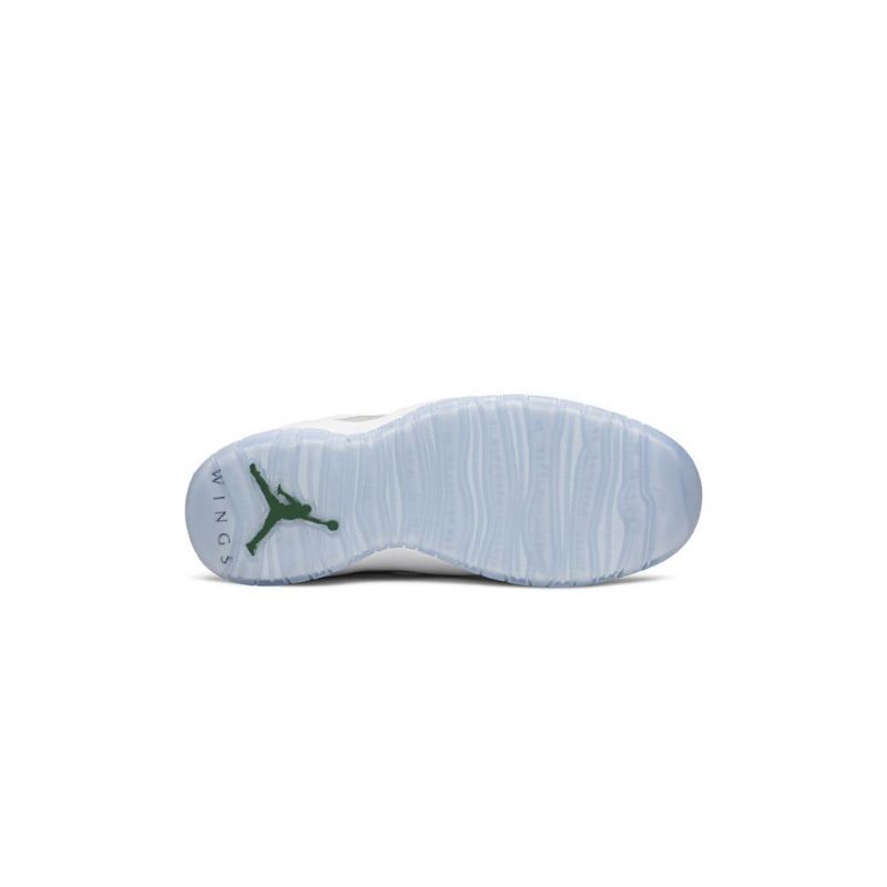 Air Jordan 10 Retro Hvid Sølv Grøn Sko Herre