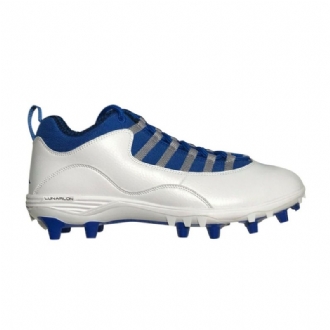Air Jordan 10 Td Low Hvid Blå Grå Sko Herre