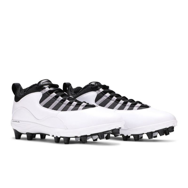 Air Jordan 10 Td Low Hvid Grå Sort Sko Herre