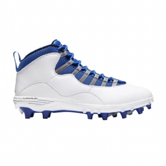 Air Jordan 10 Td Mid Hvid Grå Blå Sko Herre