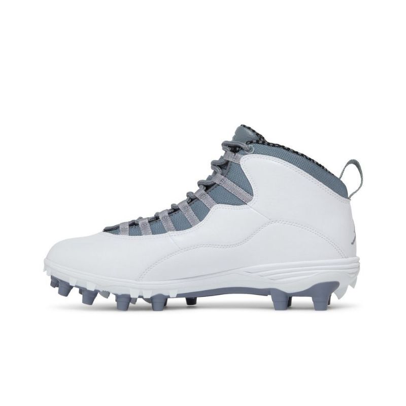 Air Jordan 10 Td Mid Hvid Grå Sko Herre