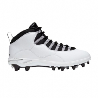 Air Jordan 10 Td Mid Hvid Grå Sort Sko Herre
