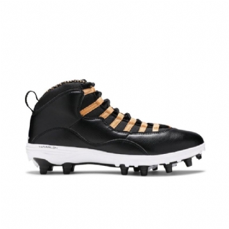 Air Jordan 10 Td Mid Sort Guld Hvid Sko Herre
