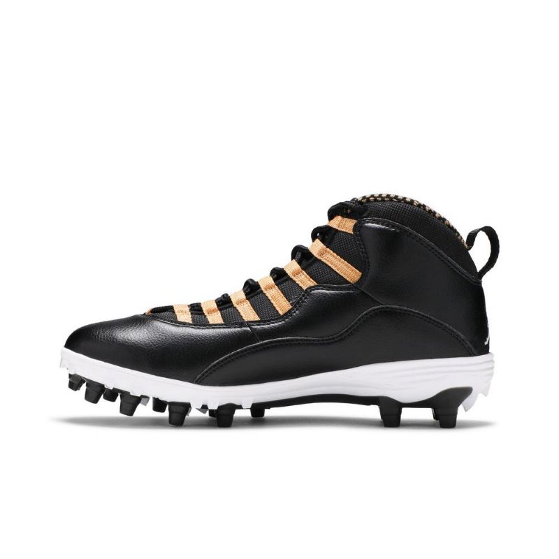 Air Jordan 10 Td Mid Sort Guld Hvid Sko Herre