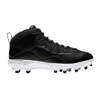 Air Jordan 10 Td Mid Sort Hvid Sko Herre