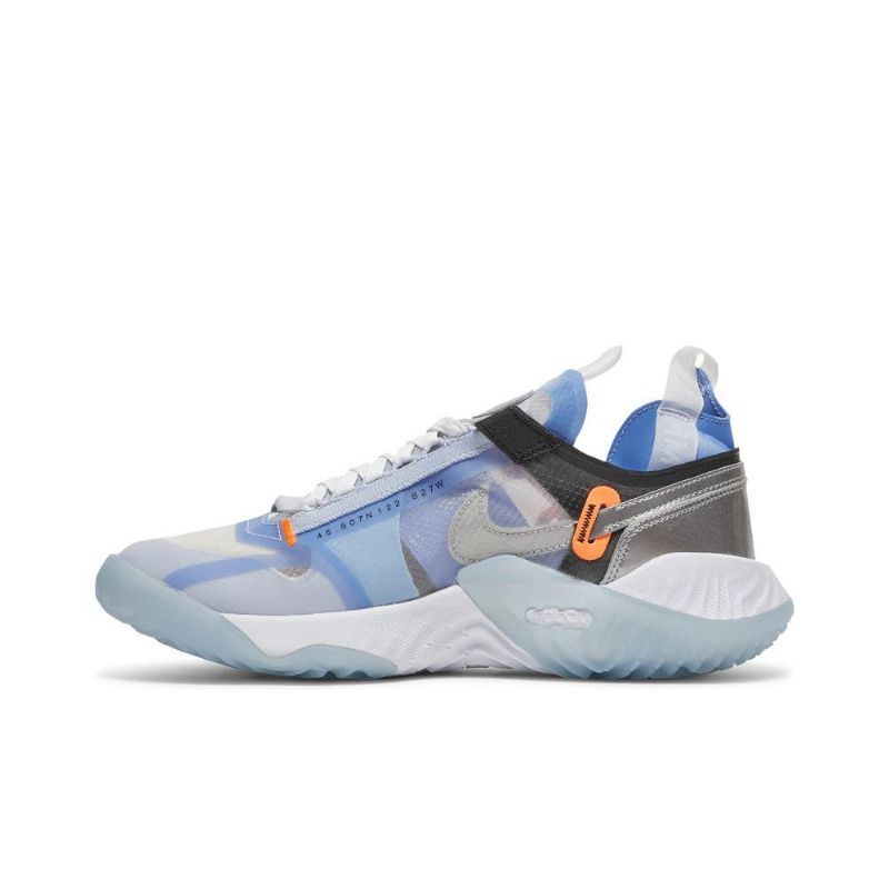 Air Jordan Delta Breathe Hvid Blå Sort Sølv Sko Herre