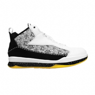Air Jordan Cp3 Cp3.iii Hvid Gul Sort Sko Herre