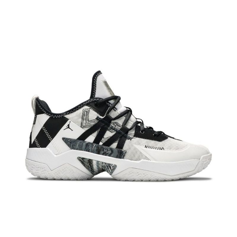 Air Jordan Westbrook One Take 2 Hvid Sort Grå Sko Herre