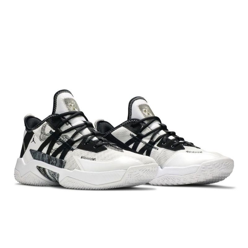 Air Jordan Westbrook One Take 2 Hvid Sort Grå Sko Herre
