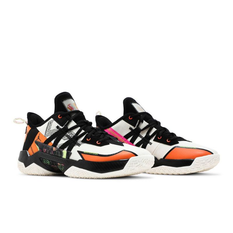 Air Jordan Westbrook One Take 2 Hvid Sort Orange Sko Herre