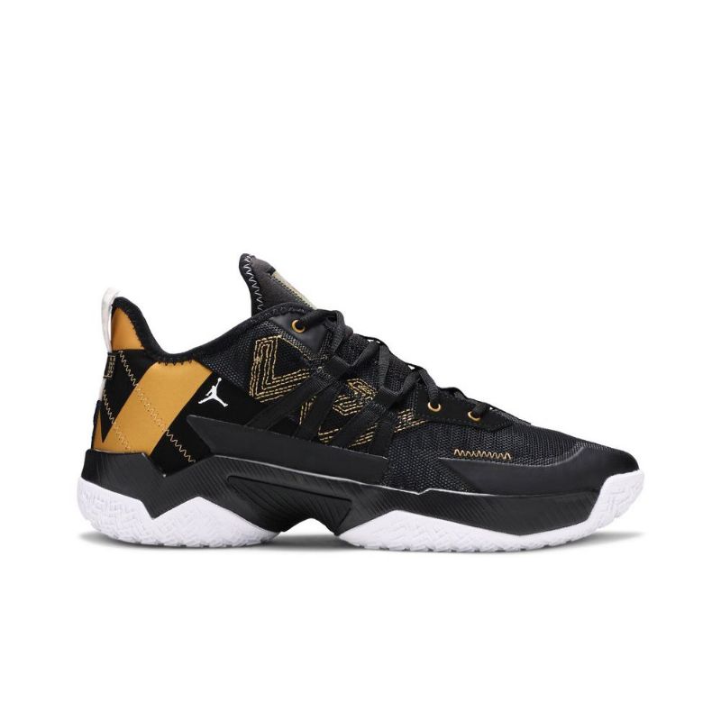 Air Jordan Westbrook One Take 2 Pf Sort Guld Hvid Sko Herre