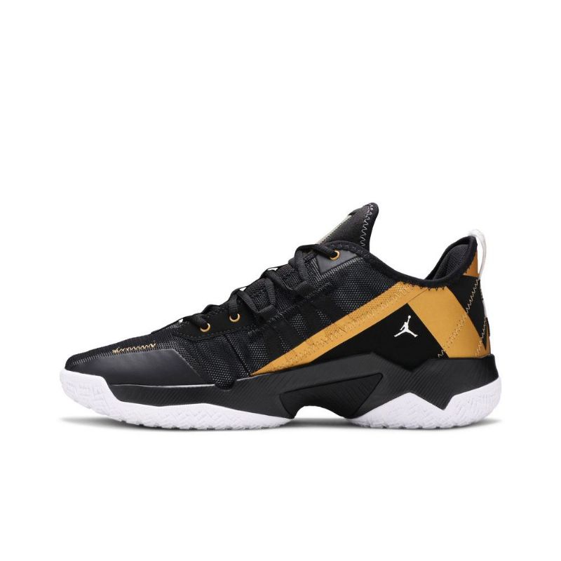 Air Jordan Westbrook One Take 2 Pf Sort Guld Hvid Sko Herre