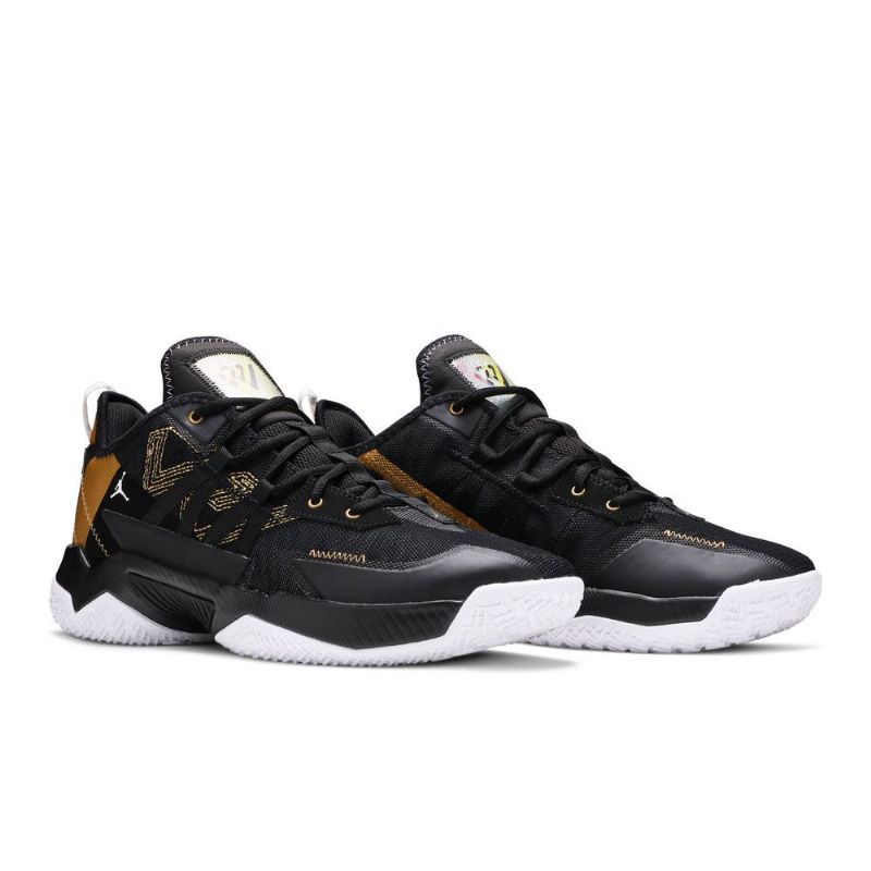 Air Jordan Westbrook One Take 2 Pf Sort Guld Hvid Sko Herre