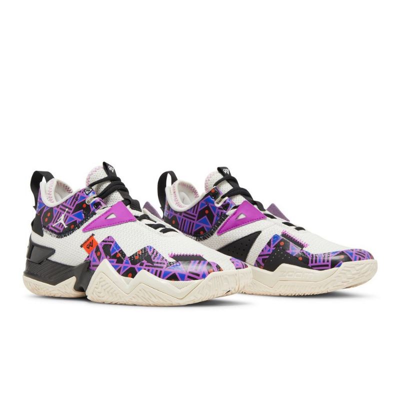 Air Jordan Westbrook One Take Hvid Sort Lilla Sko Herre