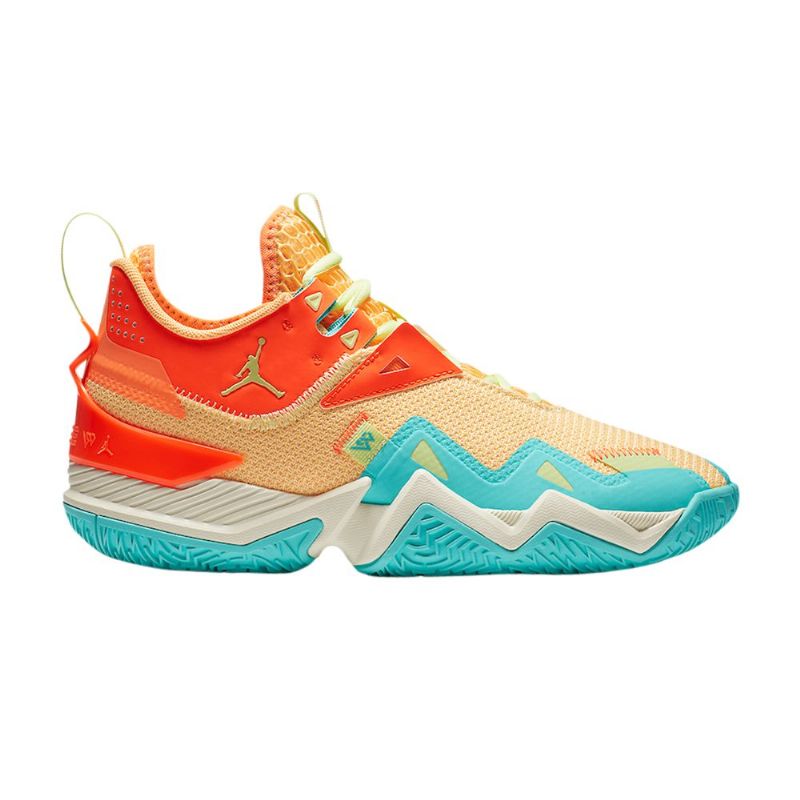 Air Jordan Westbrook One Take Orange Guld Turkis Sko Herre