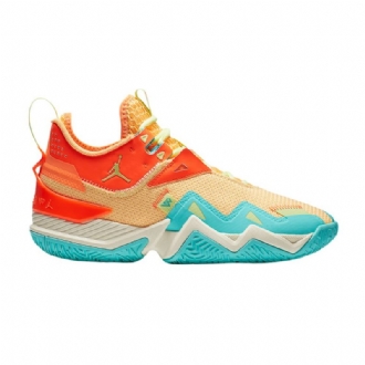 Air Jordan Westbrook One Take Orange Guld Turkis Sko Herre