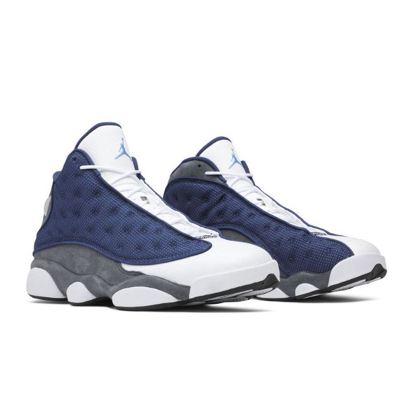 Air Jordan 13 Retro Blå Grå Hvid Sko Herre