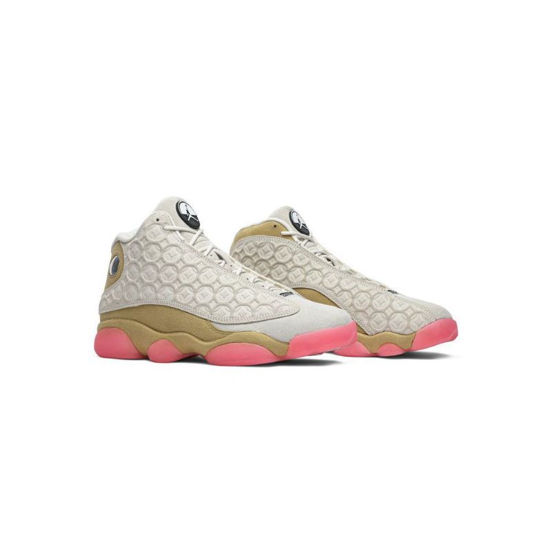 Air Jordan 13 Retro Hvid Guld Lyserød Sko Herre