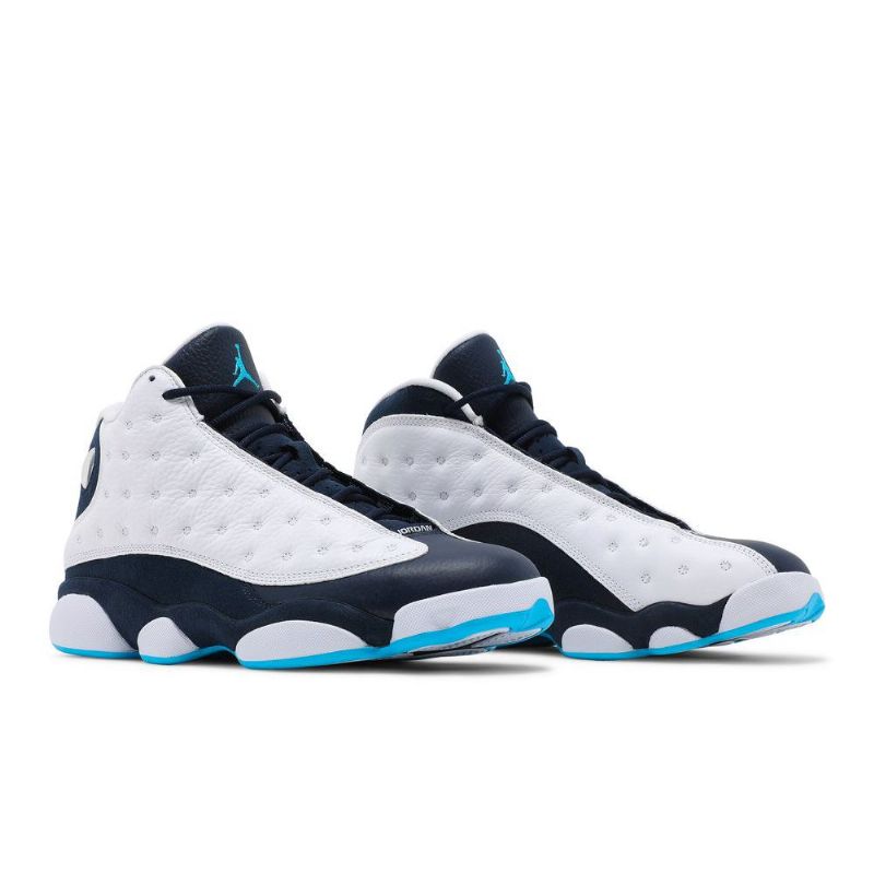 Air Jordan 13 Retro Hvid Marineblå Blå Sko Herre
