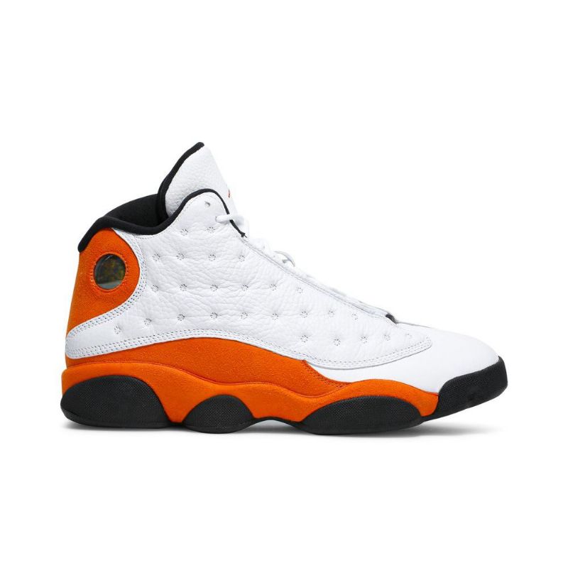 Air Jordan 13 Retro Hvid Orange Sort Sko Herre