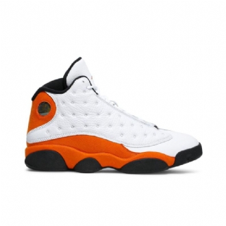 Air Jordan 13 Retro Hvid Orange Sort Sko Herre