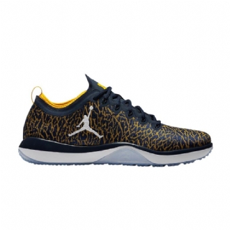 Air Jordan Trainer 1 Low Marineblå Gul Hvid Sko Herre