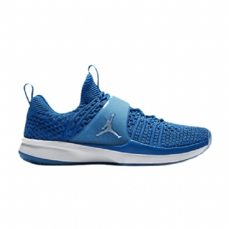 Air Jordan Trainer 2 Flyknit Blå Sølv Sko Herre