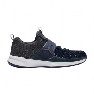 Air Jordan Trainer 2 Flyknit Marineblå Grå Sko Herre