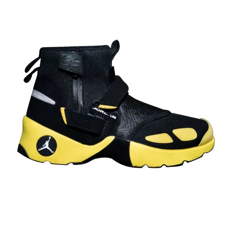 Air Jordan Trunner X Solefly Lx High Sort Gul Hvid Sko Herre