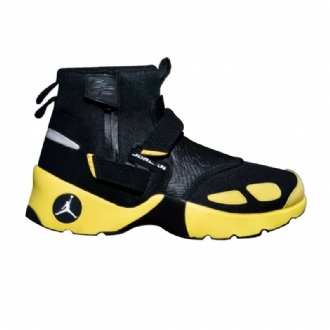 Air Jordan Trunner X Solefly Lx High Sort Gul Hvid Sko Herre