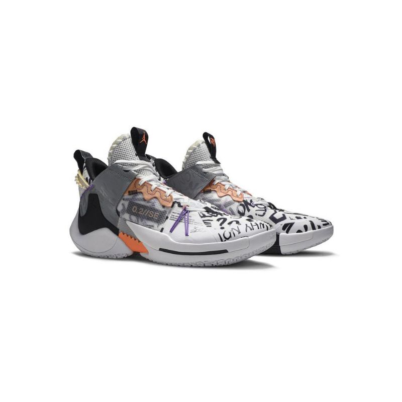 Air Jordan Why Not Zer0.2 Se Hvid Orange Grå Sort Sko Herre