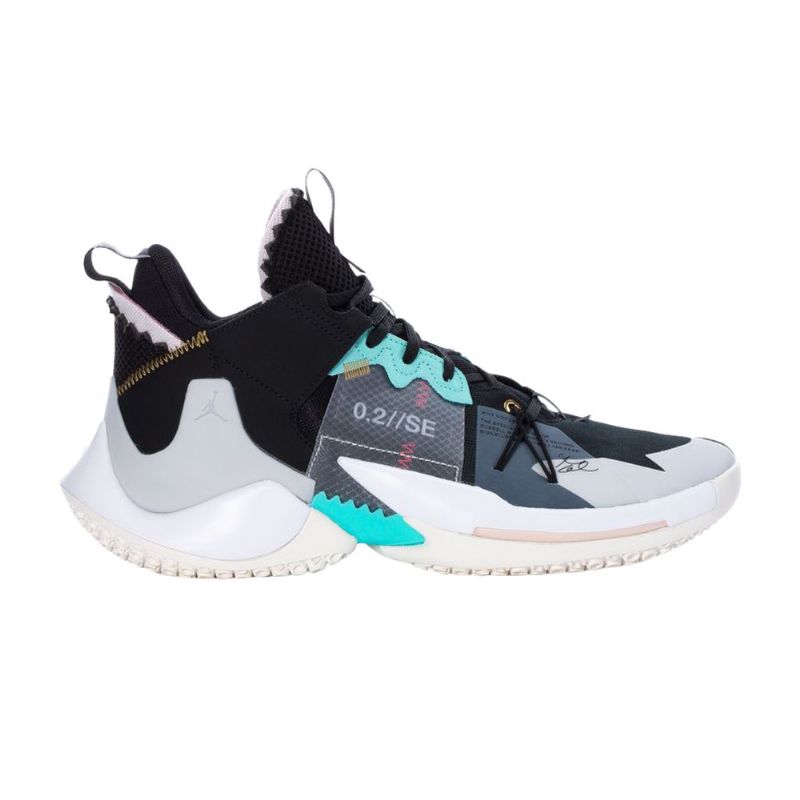 Air Jordan Why Not Zer0.2 Se Sort Grå Turkis Hvid Sko Herre