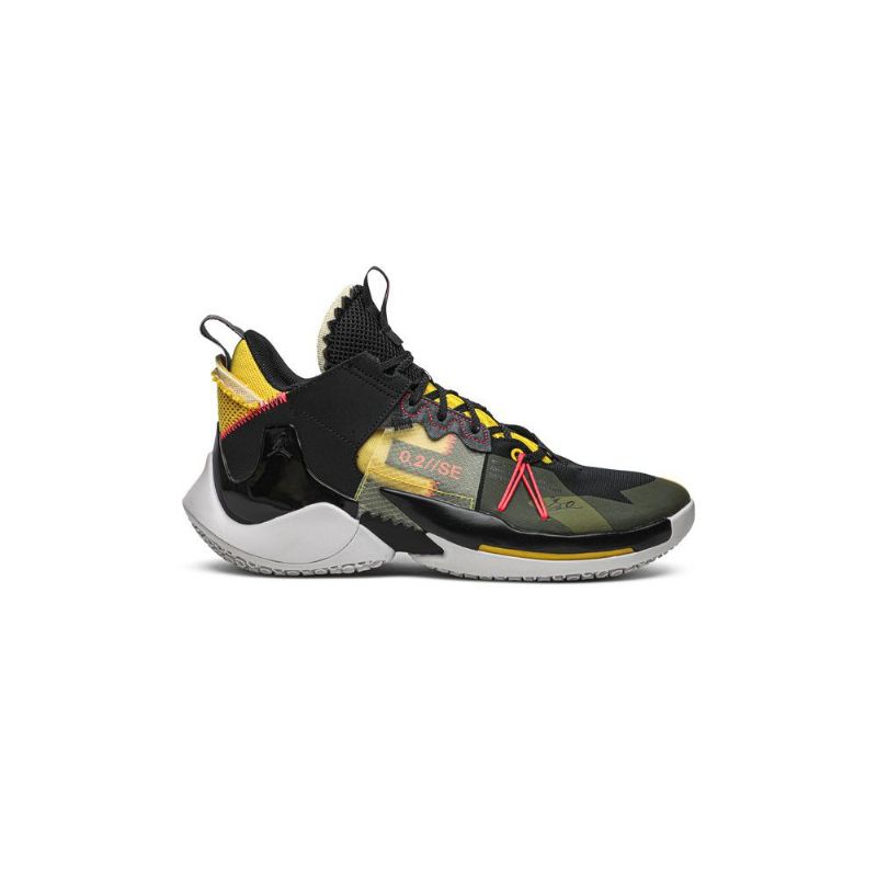 Air Jordan Why Not Zer0.2 Sort Gul Rød Grå Sko Herre