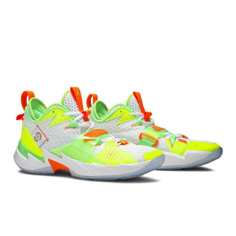 Air Jordan Why Not Zer0.3 Hvid Grøn Orange Sko Herre