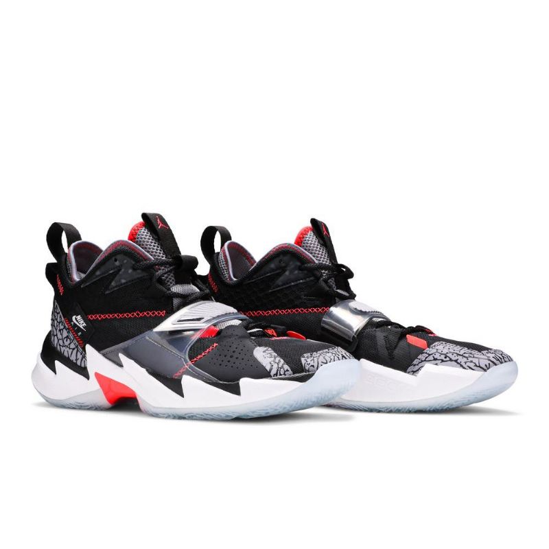 Air Jordan Why Not Zer0.3 Pf Sort Grå Rød Hvid Sko Herre