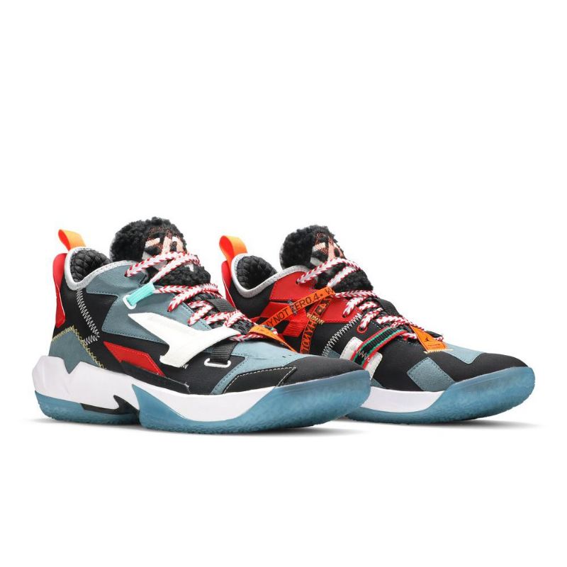 Air Jordan Why Not Zer0.4 Facetasm Premium Sort Hvid Blå Rød Sko Herre