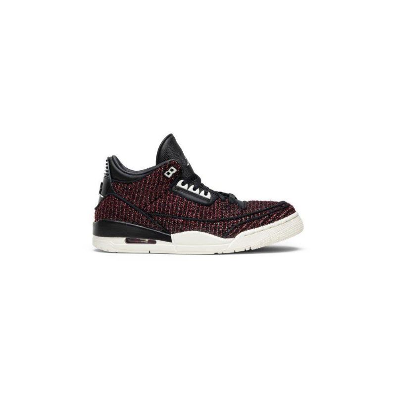 Air Jordan 3 Anna Wintour Retro Bordeaux Sort Sko Dame