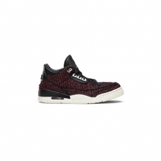 Air Jordan 3 Anna Wintour Retro Bordeaux Sort Sko Dame
