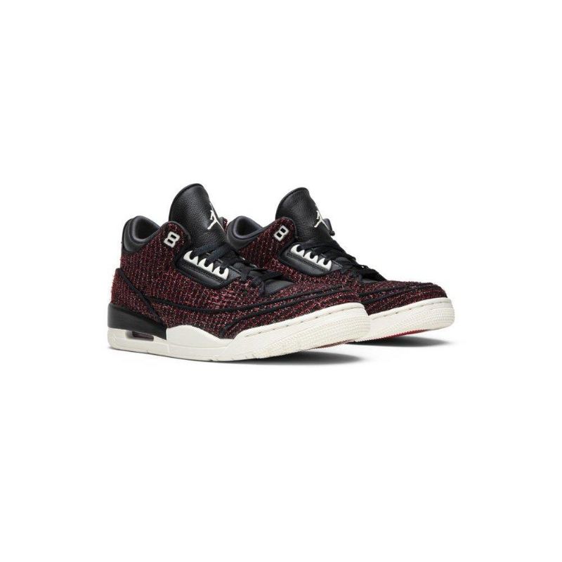 Air Jordan 3 Anna Wintour Retro Bordeaux Sort Sko Dame