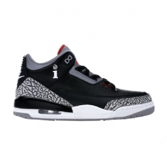 Air Jordan 3 Interscope Records Retro Og Sort Grå Rød Hvid Sko Herre