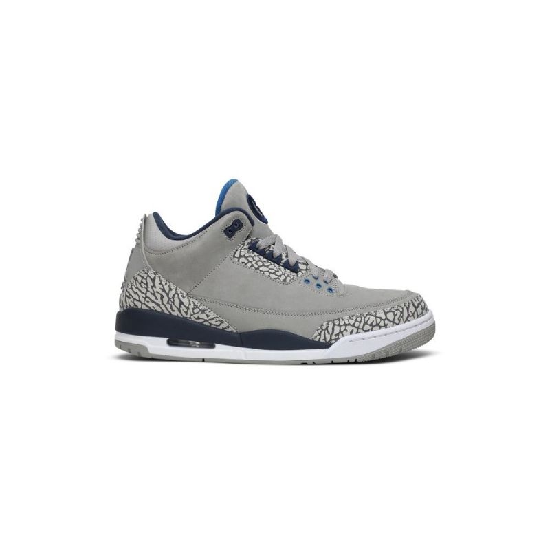 Air Jordan 3 Pe Grå Marineblå Blå Sko Herre