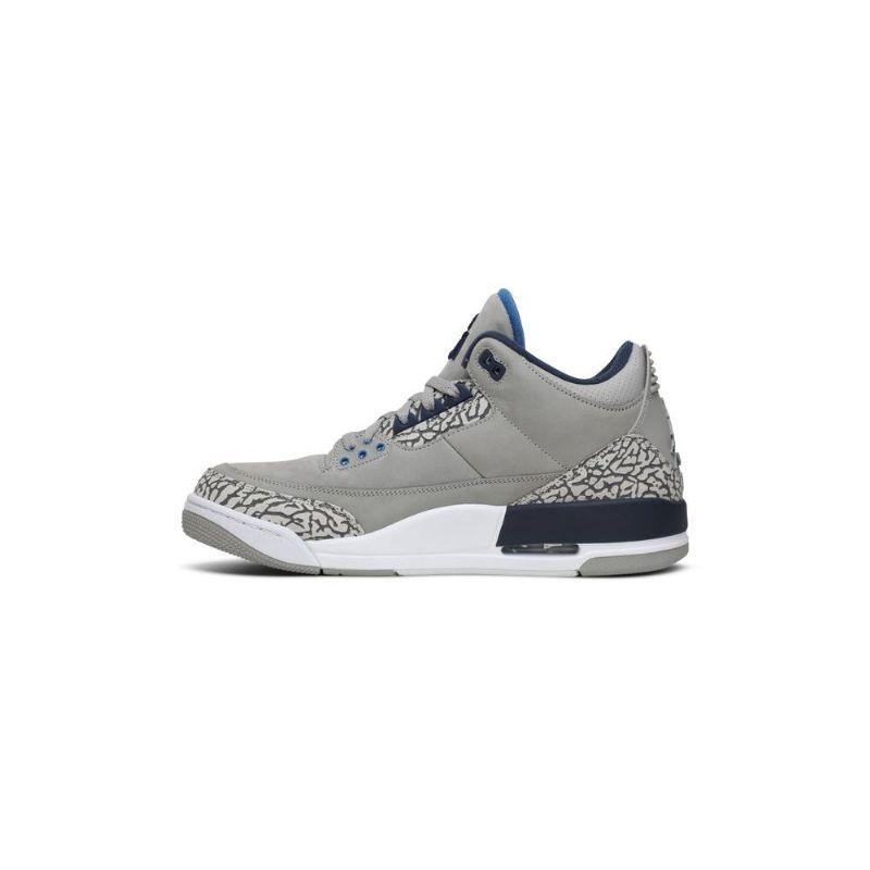 Air Jordan 3 Pe Grå Marineblå Blå Sko Herre