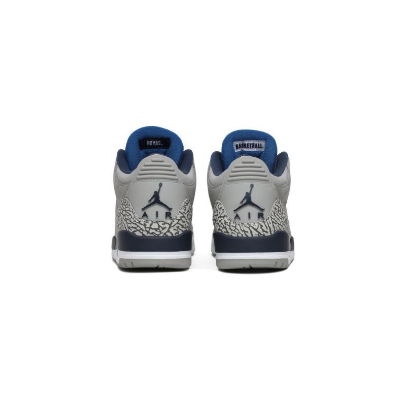 Air Jordan 3 Pe Grå Marineblå Blå Sko Herre