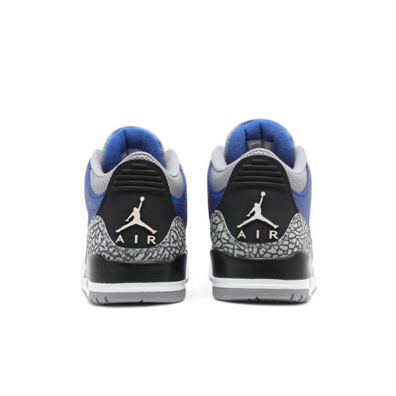 Air Jordan 3 Retro Blå Grå Sort Sko Herre