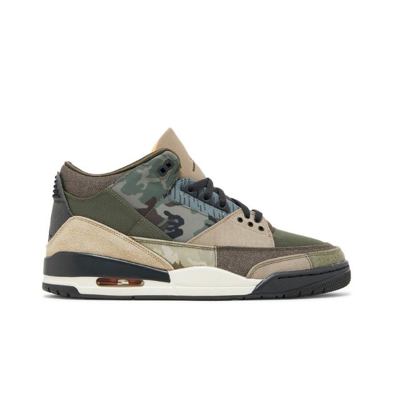 Air Jordan 3 Retro Brun Grøn Grå Sko Herre