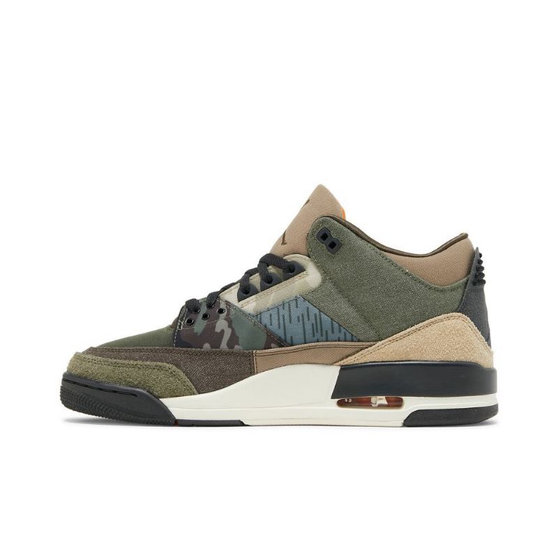 Air Jordan 3 Retro Brun Grøn Grå Sko Herre