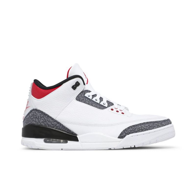 Air Jordan 3 Retro Denim Se Hvid Rød Sort Sko Herre